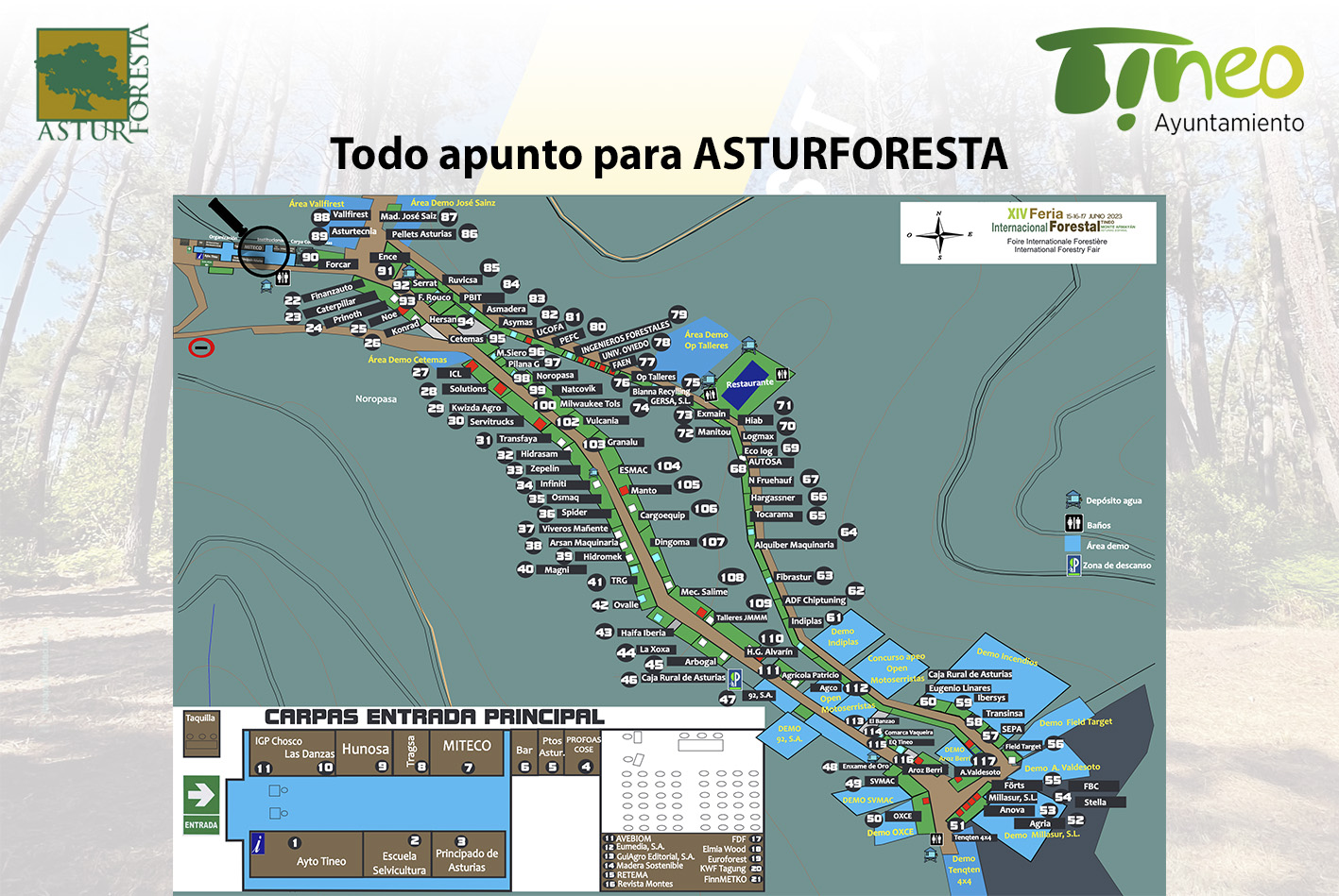 Todo a punto para el mayor evento forestal de la península ibérica, ASTURFORESTA 2023