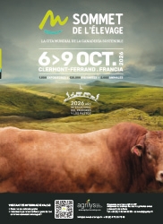 SOMMET DE L'ELEVAGE. Exposición europea para profesionales de la ganadería. Del 6 al 9 de octubre de 2026 en Clermont-Ferrand (Francia).