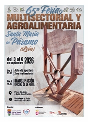 Feria de Santa María del Páramo. Del 3 al 6 de septiembre de 2026. Feria Multisectorial con equipos y maquinaria para el trabajo en las explotaciones agrícolas y ganaderas.