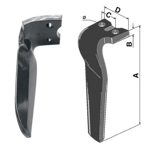 Dientes de grada rotativa KUHN