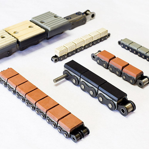 Cadenas de rodillo con perfil de caucho de TRANSCADE