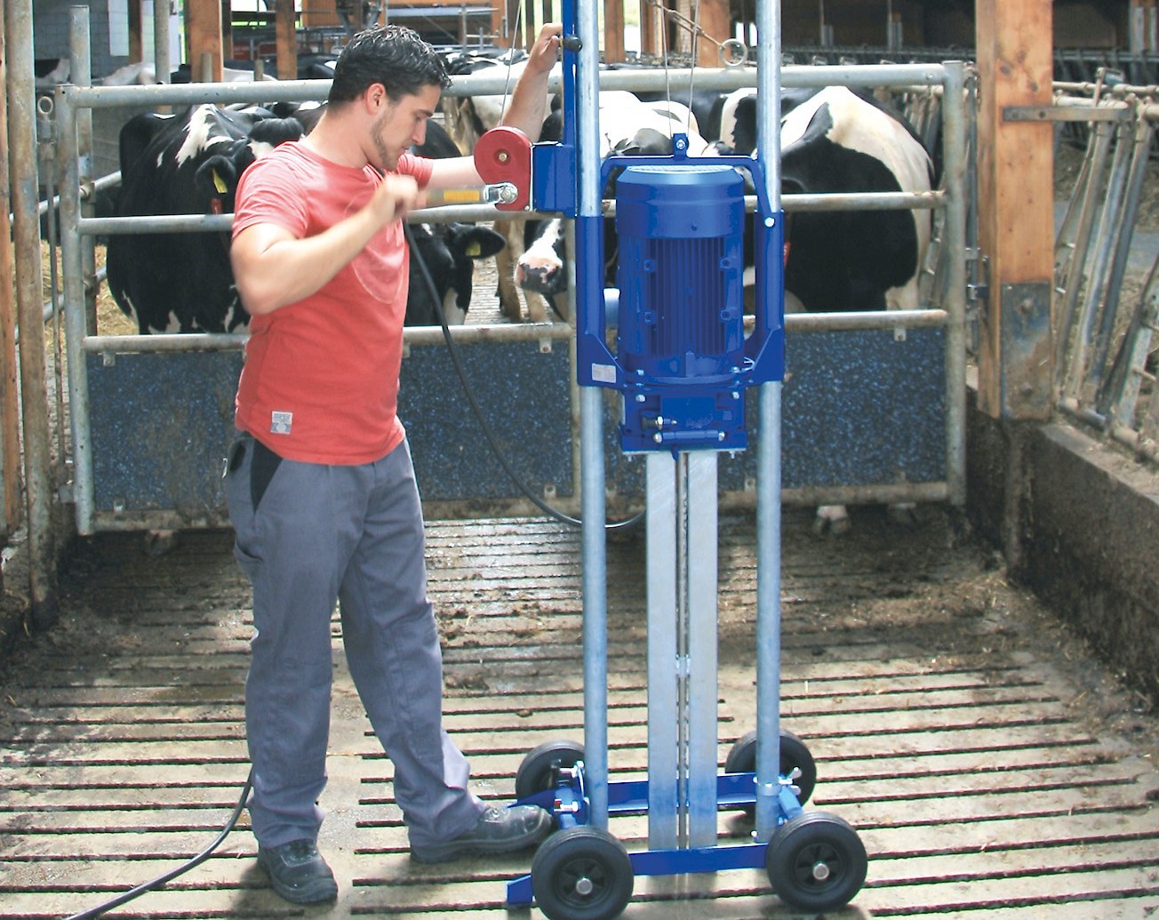 Batidor de purín para rejillas RECK Torro para establos de bovino