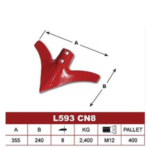 1.42 Reja binadora LAEF L 593 con nervio de 8 mm