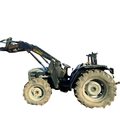 11.2 Tractor LAMBORGHINI Crono con pala de segunda mano, año 2002, 65 CV, pocas horas, en buen estado, ocasión, usado