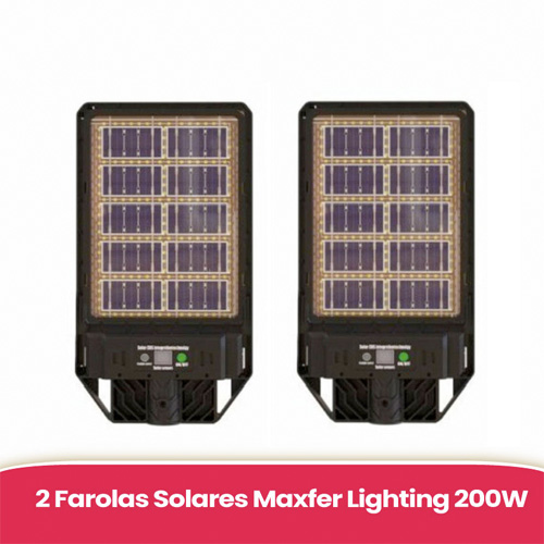 5 2 farolas solares MAXFER Lighting de 200W