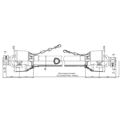 3.12 Transmisiones cardánicas triangular MANUMAN P07T11-800
