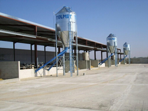 Silos metálicos con pantalón TOLMET