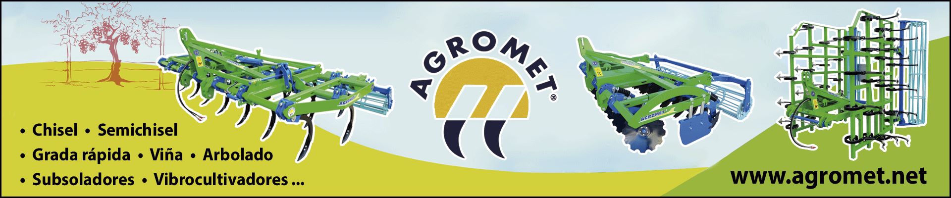 Agromet Ejea maquinaria agrícola para trabajo y preparación de suelo. Chisels, descompactadores.