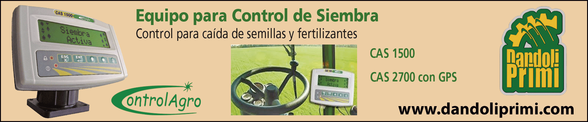 Dandoli Primi. Equipo control de siembra.
