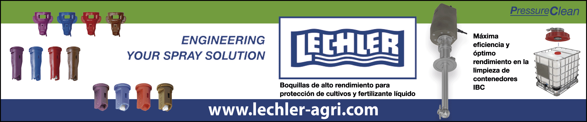 Lechler. Tecnología de pulverización, boquillas.