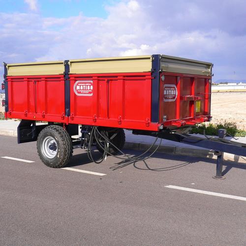 Remolque agrícola MATIBA laterales abatibles 6000 kg 1eje